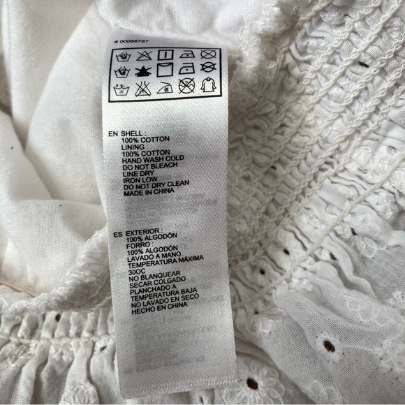 Forever 21 Crop Top Tank Button Up Crochet White Size Small Flower Design - Picture 8 of 8